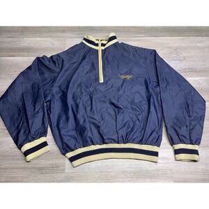 Vintage 70s 80s University of Michigan 1/4 Zip Windbreaker Jacket Size XL Logo 7
